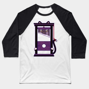 Kawaii Guillotine Kitty ~ Black Baseball T-Shirt